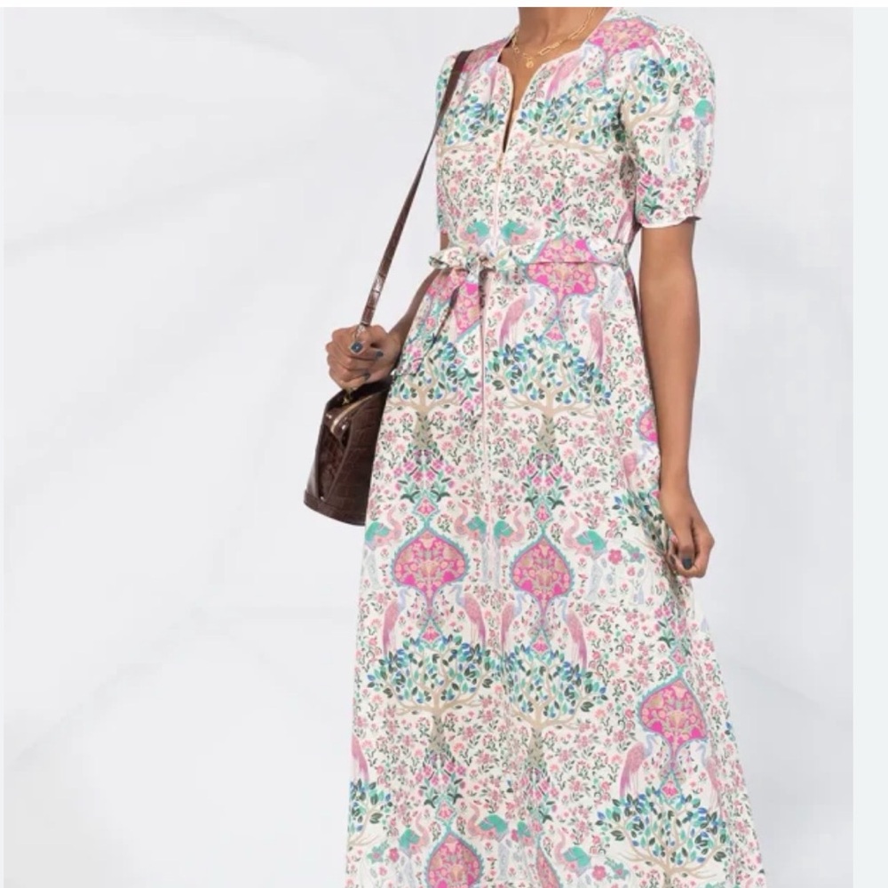 Sandro Paris Arya Floral Dress Linen blend - 36 - Picture 5 of 17